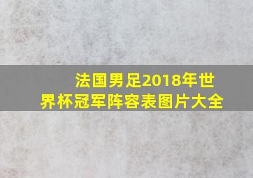 法国男足2018年世界杯冠军阵容表图片大全