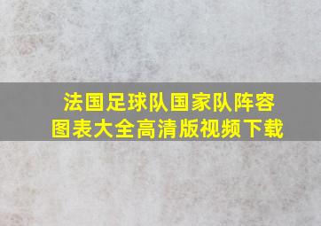 法国足球队国家队阵容图表大全高清版视频下载