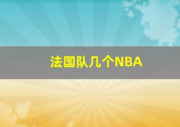 法国队几个NBA