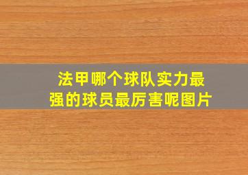 法甲哪个球队实力最强的球员最厉害呢图片