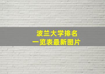 波兰大学排名一览表最新图片