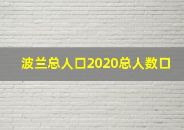 波兰总人口2020总人数口