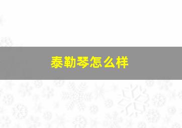 泰勒琴怎么样