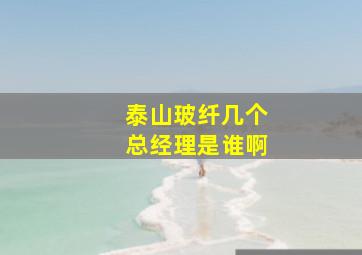 泰山玻纤几个总经理是谁啊