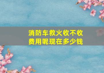 消防车救火收不收费用呢现在多少钱