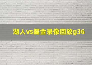 湖人vs掘金录像回放g36