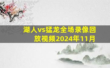 湖人vs猛龙全场录像回放视频2024年11月