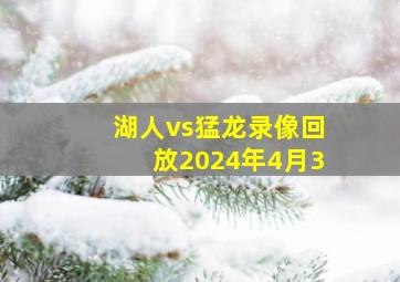 湖人vs猛龙录像回放2024年4月3