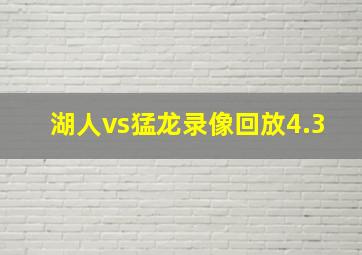 湖人vs猛龙录像回放4.3