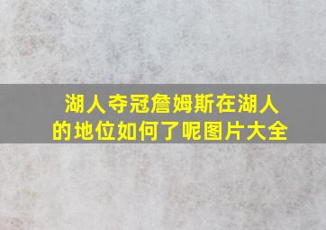 湖人夺冠詹姆斯在湖人的地位如何了呢图片大全