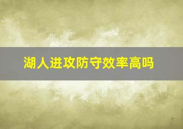 湖人进攻防守效率高吗