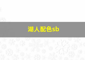 湖人配色sb