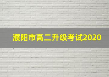 濮阳市高二升级考试2020