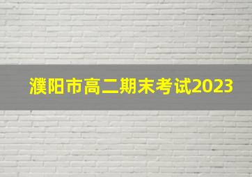 濮阳市高二期末考试2023