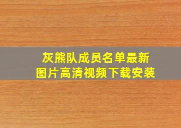 灰熊队成员名单最新图片高清视频下载安装