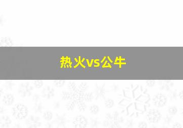 热火vs公牛