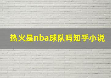 热火是nba球队吗知乎小说