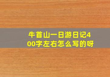 牛首山一日游日记400字左右怎么写的呀