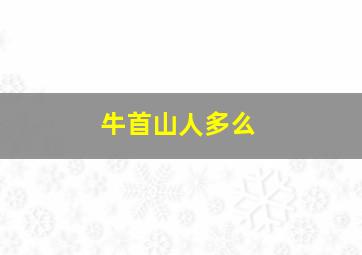 牛首山人多么