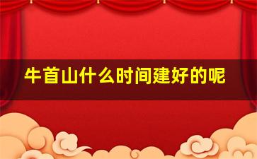 牛首山什么时间建好的呢