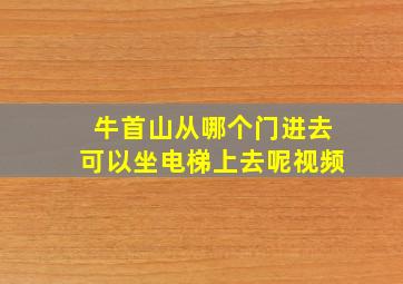 牛首山从哪个门进去可以坐电梯上去呢视频