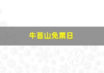 牛首山免票日