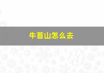 牛首山怎么去