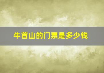 牛首山的门票是多少钱