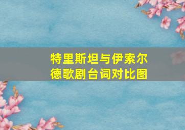 特里斯坦与伊索尔德歌剧台词对比图