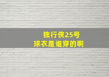 独行侠25号球衣是谁穿的啊