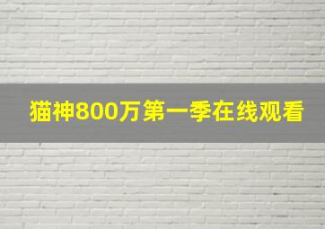 猫神800万第一季在线观看