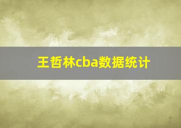 王哲林cba数据统计