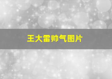 王大雷帅气图片