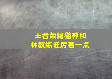 王者荣耀猫神和林教练谁厉害一点