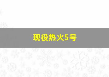 现役热火5号