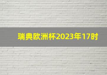 瑞典欧洲杯2023年17时