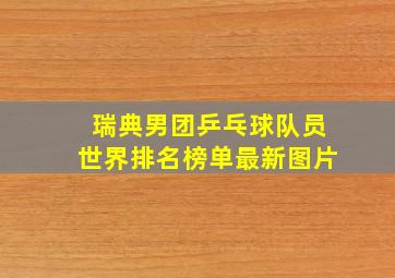 瑞典男团乒乓球队员世界排名榜单最新图片