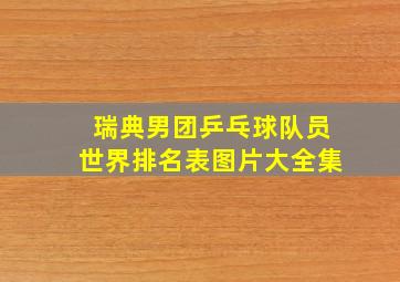 瑞典男团乒乓球队员世界排名表图片大全集