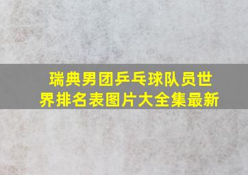 瑞典男团乒乓球队员世界排名表图片大全集最新