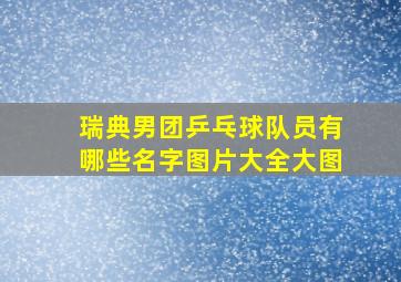 瑞典男团乒乓球队员有哪些名字图片大全大图