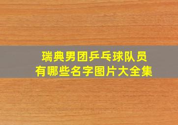 瑞典男团乒乓球队员有哪些名字图片大全集