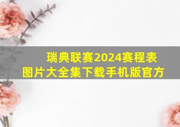 瑞典联赛2024赛程表图片大全集下载手机版官方