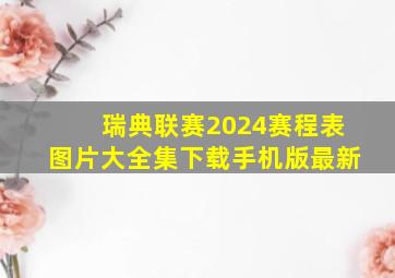 瑞典联赛2024赛程表图片大全集下载手机版最新