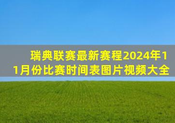 瑞典联赛最新赛程2024年11月份比赛时间表图片视频大全