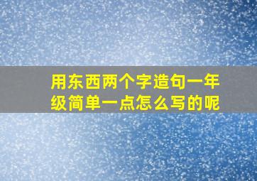 用东西两个字造句一年级简单一点怎么写的呢