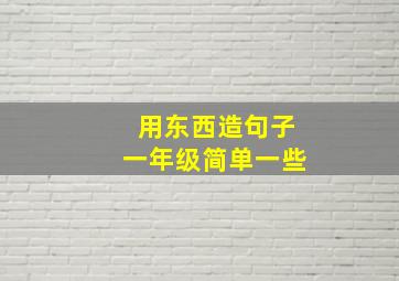 用东西造句子一年级简单一些