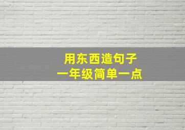 用东西造句子一年级简单一点