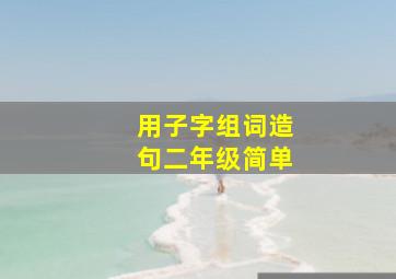 用子字组词造句二年级简单