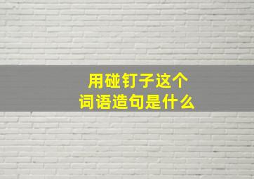 用碰钉子这个词语造句是什么