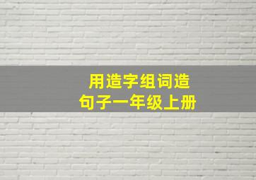 用造字组词造句子一年级上册